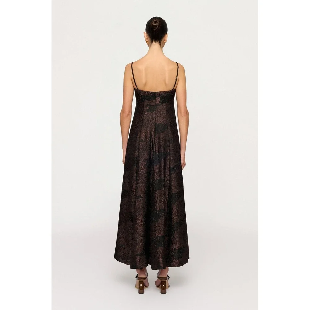 NWT CLEA Theron Midi Dress in Arabica Jacquard $775 - Size XS
